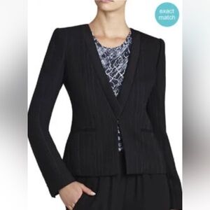Bcbgmaxazria Leone Straight-Lapel Blazer Sz Large Black